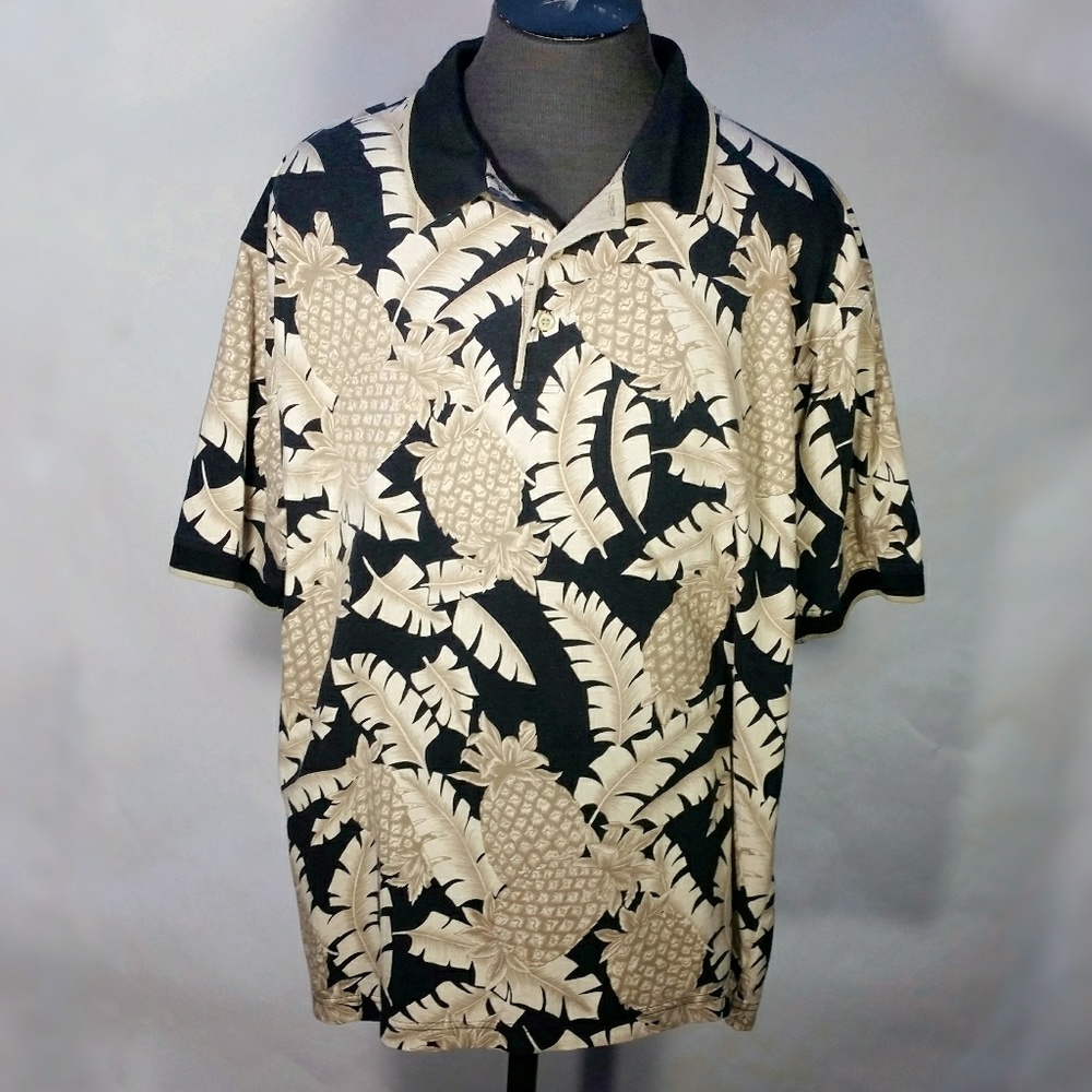 Aloha  100% Cotton Knit Hawaiian Shirt XXL polo